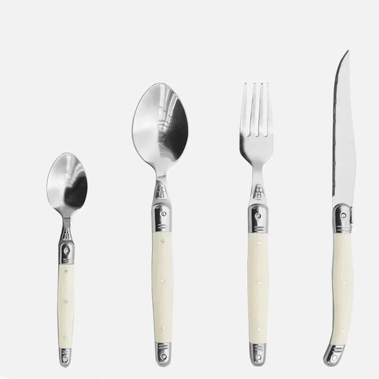 Ivory Elegance – Luxury Laguiole Cutlery Set with Timeless Style