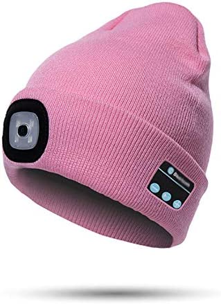 Bluetooth Beanie Hat Light with Wireless Headphones