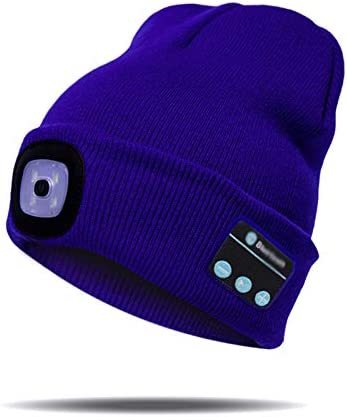 Bluetooth Beanie Hat Light with Wireless Headphones