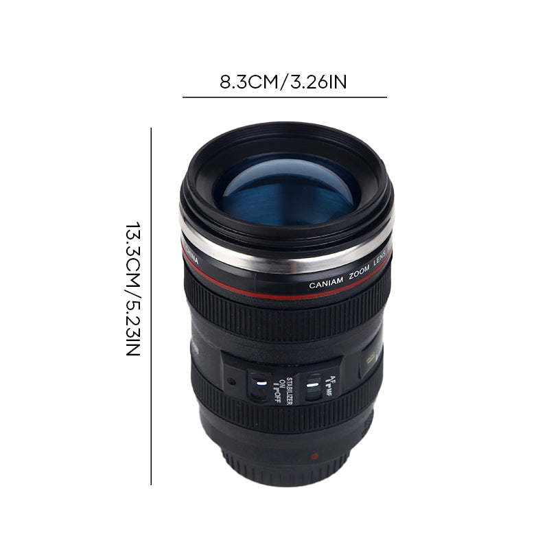 Camera Lens Inspired Insulated Coffee Mug