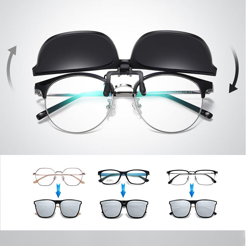 Polarised Clip-On Folding Sunglasses
