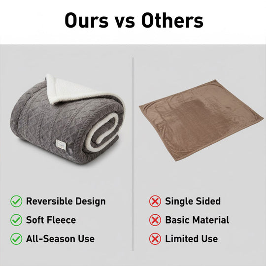 Sherpa Blanket - Reversible Design - All Seasons