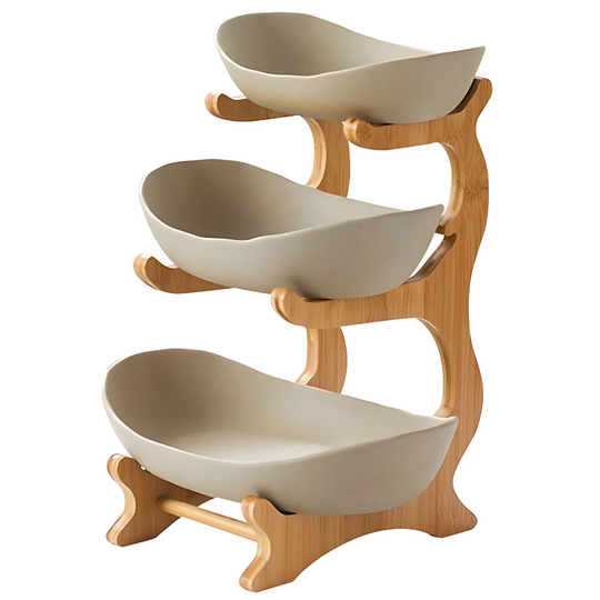 Three-Tier Plastic Fruit Bowl