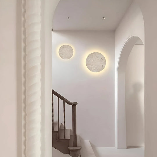 Round Stone Wall Light