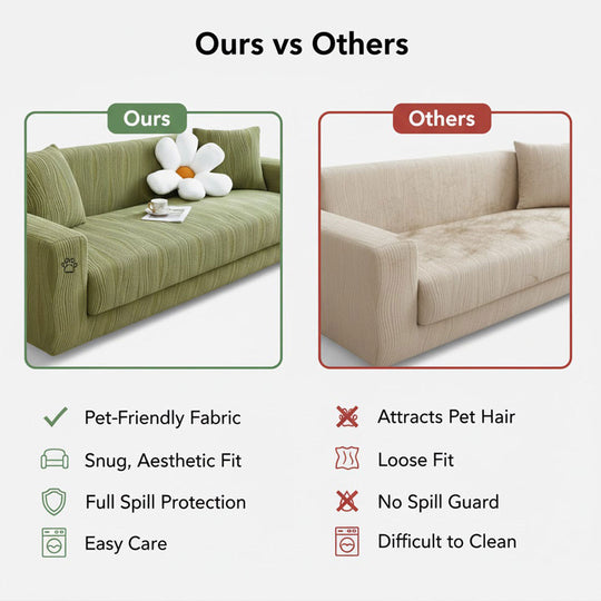 Sofa Cover - Jacquard Fabric - Pet-Friendly Design