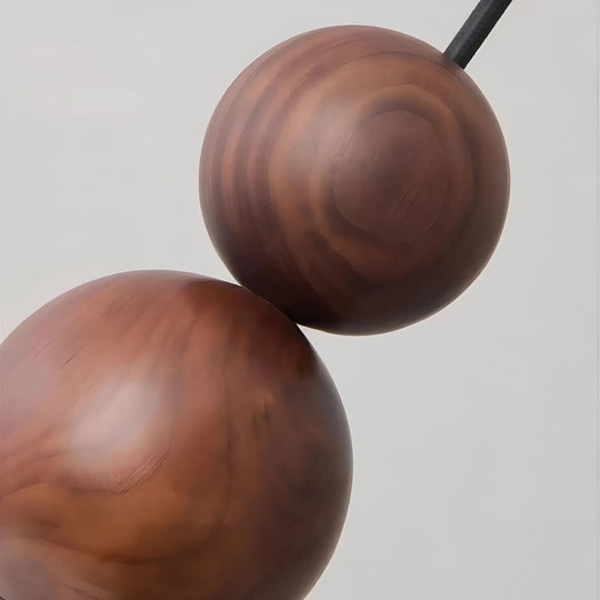 Walnut & Brass Accent Wall Light