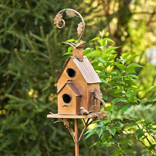 Garden Birdhouse Stakes