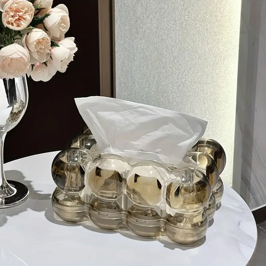 LumiScape Tissue Box – Sculptural Acrylic Design for Modern Elegance