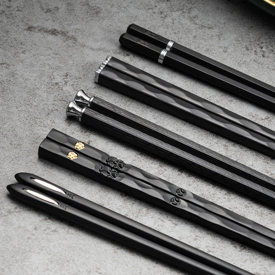 Luxurious Chopstick Set with Refined Designs (5 Pairs)