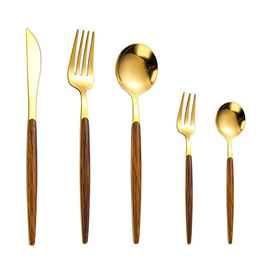 Wooden Handle Cutlery Set
