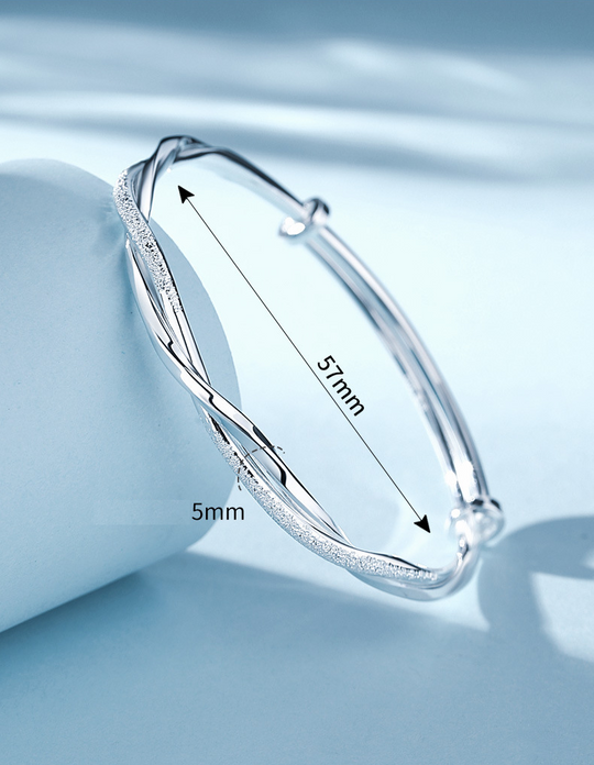 Stylish Silver Woven Bracelet