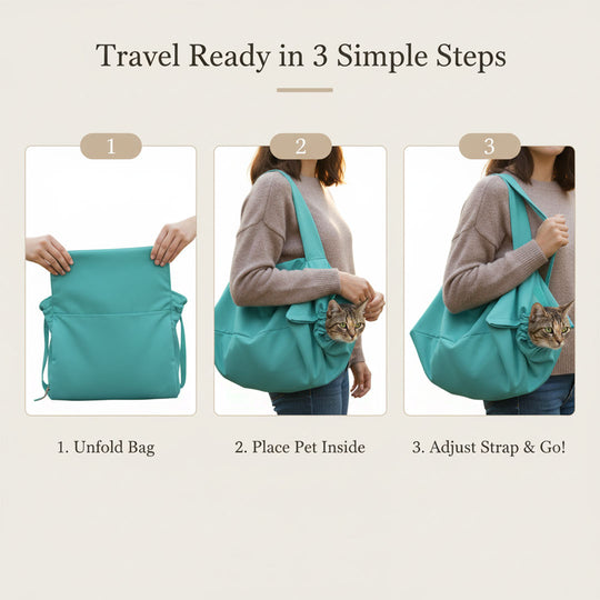 Cat Travel Bag - Mesh Ventilation - Secure Carry