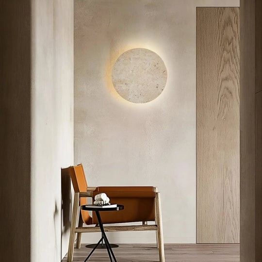 Round Stone Wall Light