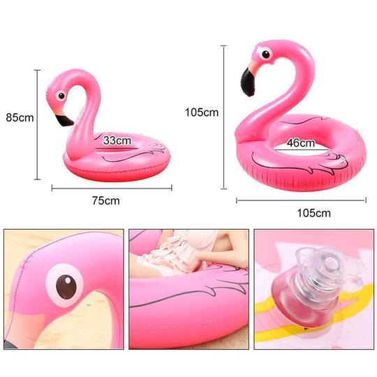 Inflatable Flamingo Pool Swimming Ring