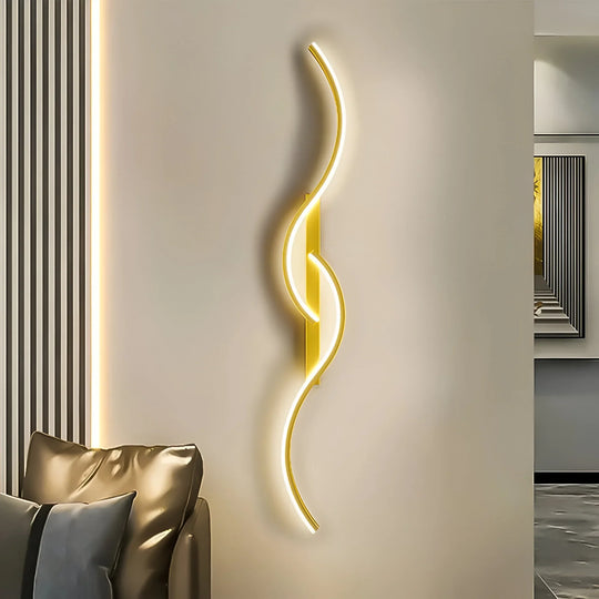 Contemporary Curved Wall Light for Indoor Ambient Lighting
