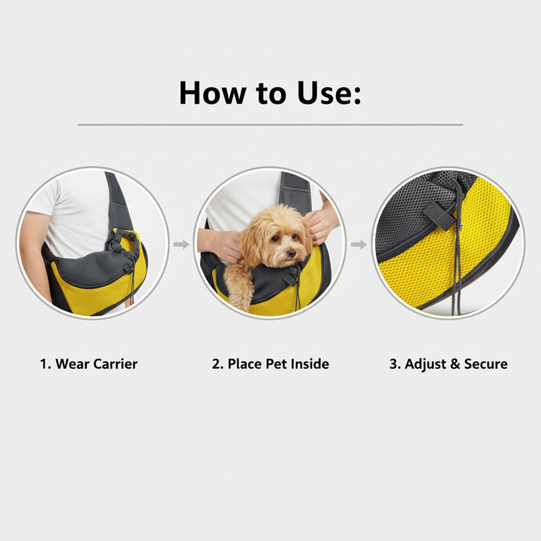Pet Carrier Bag - Shoulder Design - Ventilated Material