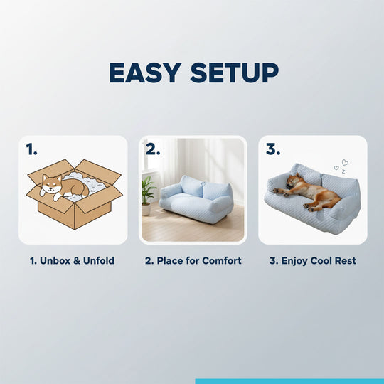 Cooling Dog Sofa - Fabric for Optimal Airflow - Supportive Design