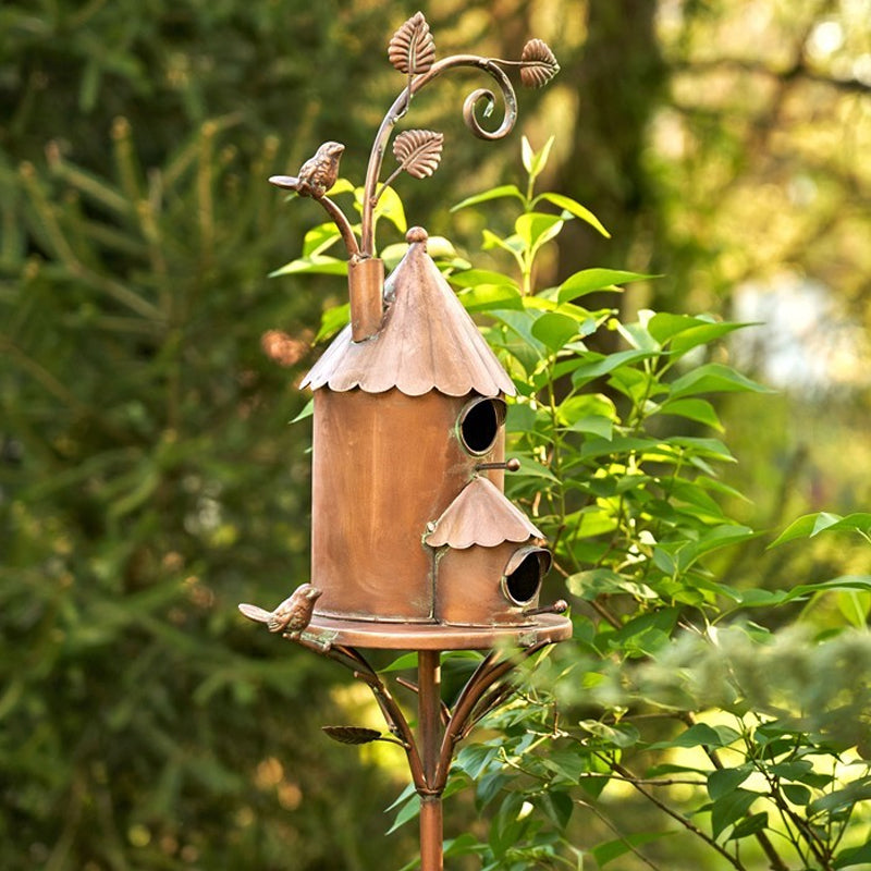Garden Birdhouse Stakes