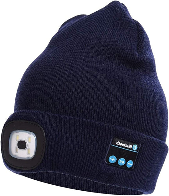 Bluetooth Beanie Hat Light with Wireless Headphones
