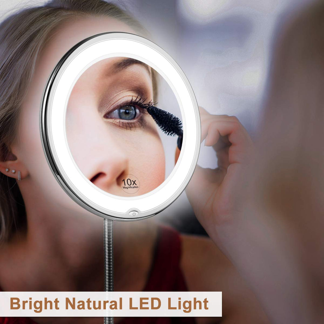FlexibleMirror – LED Magnifying Mirror with Goose Neck