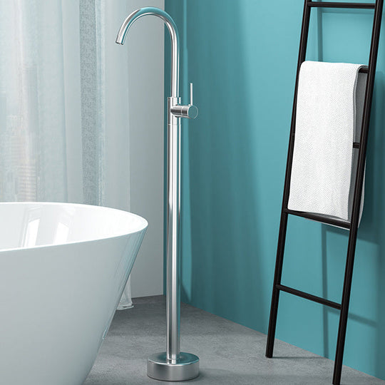 Modern Freestanding Bathtub Faucet - Copper Floor Mounted Design