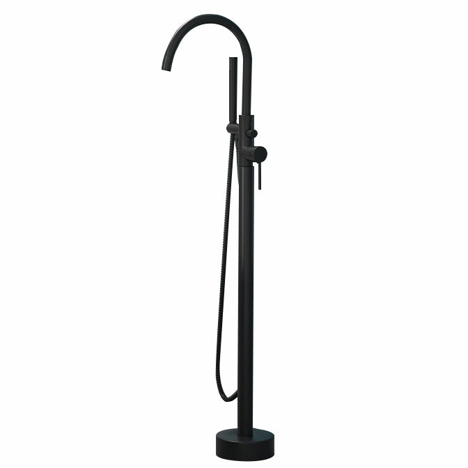 Modern Freestanding Bathtub Faucet - Copper Floor Mounted Design
