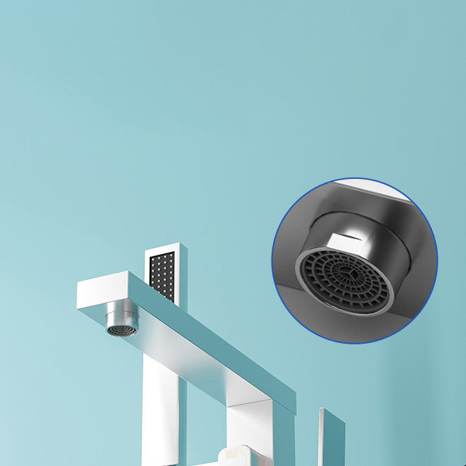 Modern Freestanding Bathtub Faucet - Copper Floor Mounted Design