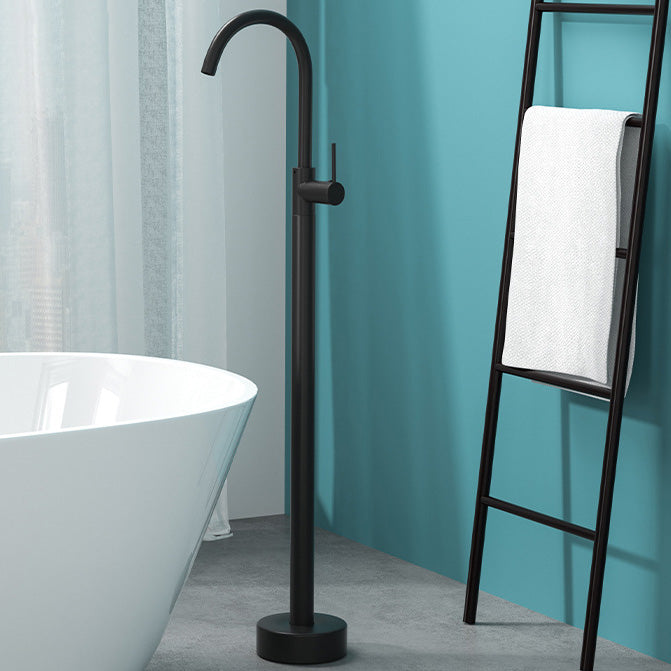 Modern Freestanding Bathtub Faucet - Copper Floor Mounted Design