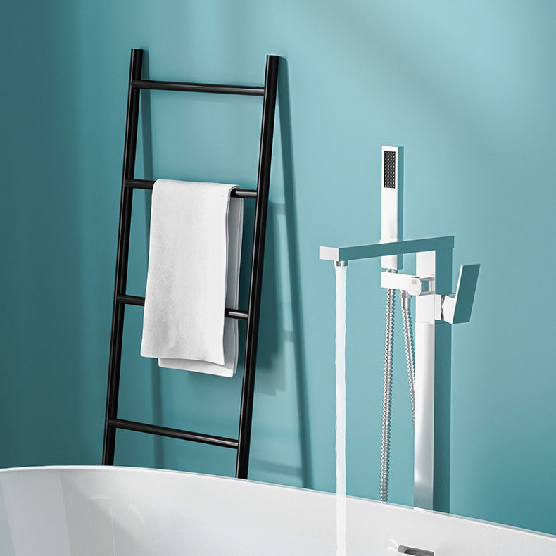 Modern Freestanding Bathtub Faucet - Copper Floor Mounted Design