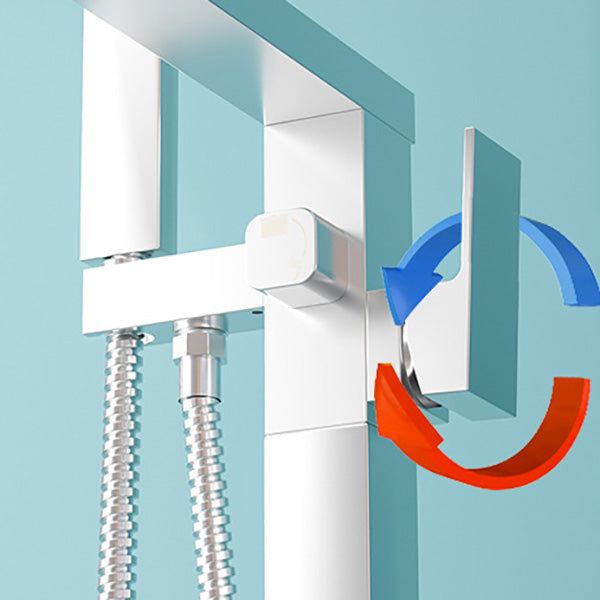 Modern Freestanding Bathtub Faucet - Copper Floor Mounted Design