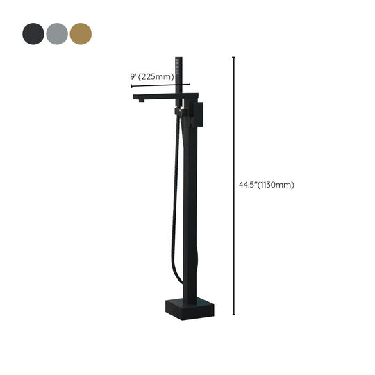 Modern Freestanding Bathtub Faucet - Copper Floor Mounted Design