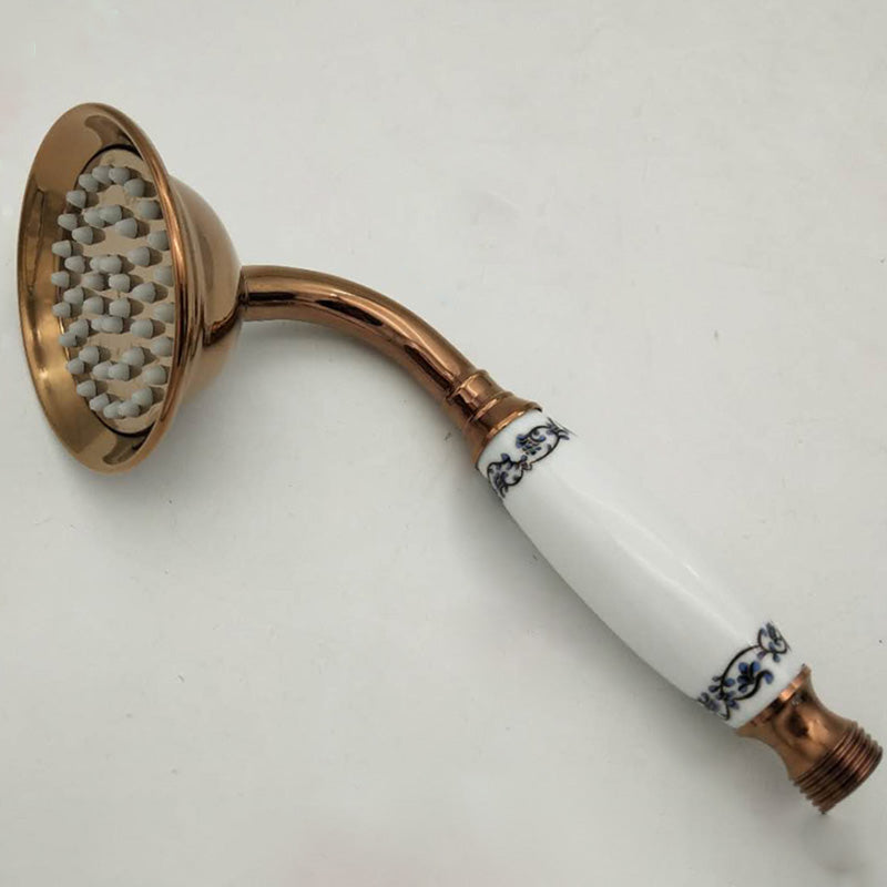 Traditional Handheld Shower Head with Hose - Polished Brass Wall Mounted Design