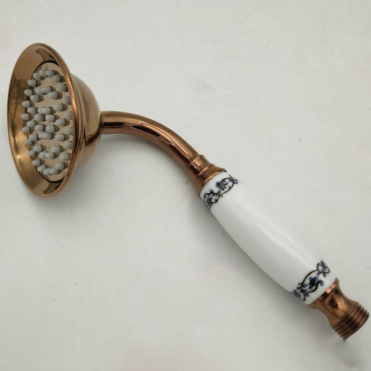 Traditional Handheld Shower Head with Hose - Polished Brass Wall Mounted Design