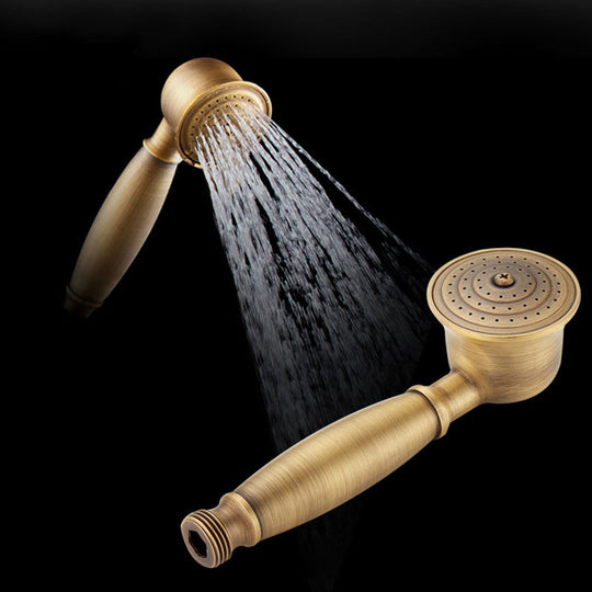 Traditional Handheld Shower Head with Hose - Polished Brass Wall Mounted Design