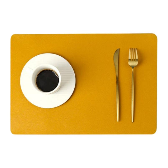 Modern Rectangular Waterproof PU Leather Place Mats