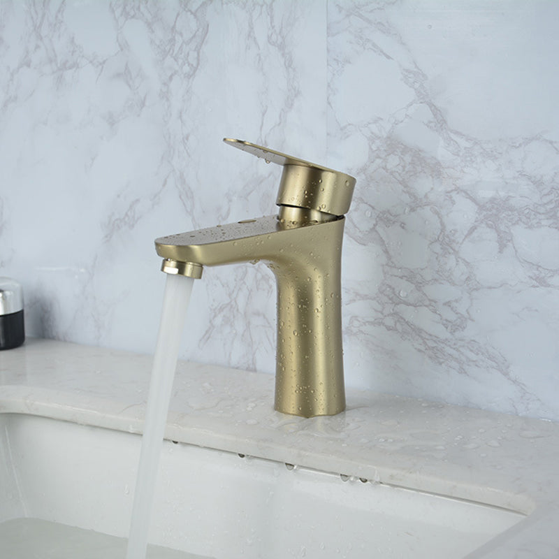 Modern Monochrome Centre Mount Low Arc Basin Tap Faucet for Bathroom