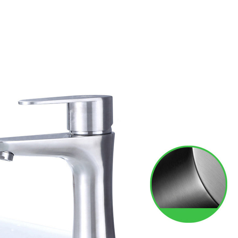 Modern Monochrome Centre Mount Low Arc Basin Tap Faucet for Bathroom