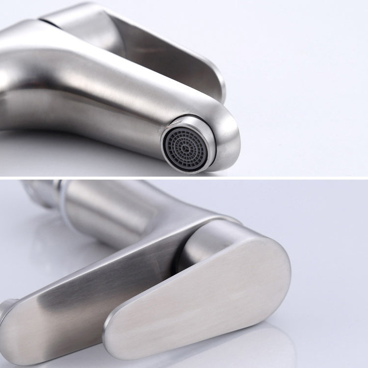 Modern Monochrome Centre Mount Low Arc Basin Tap Faucet for Bathroom