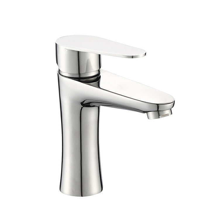 Modern Monochrome Centre Mount Low Arc Basin Tap Faucet for Bathroom