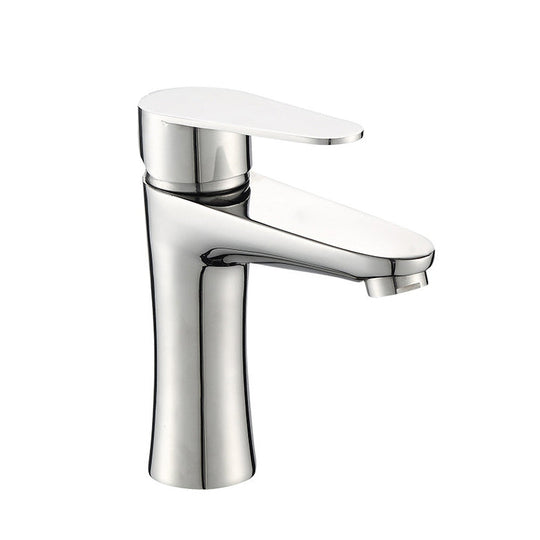 Modern Monochrome Centre Mount Low Arc Basin Tap Faucet for Bathroom