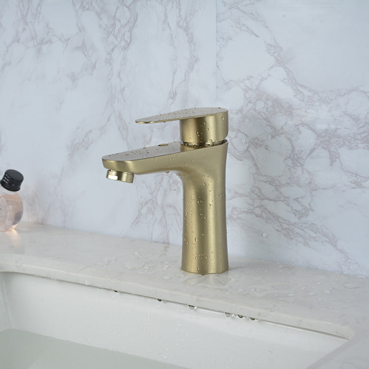 Modern Monochrome Centre Mount Low Arc Basin Tap Faucet for Bathroom