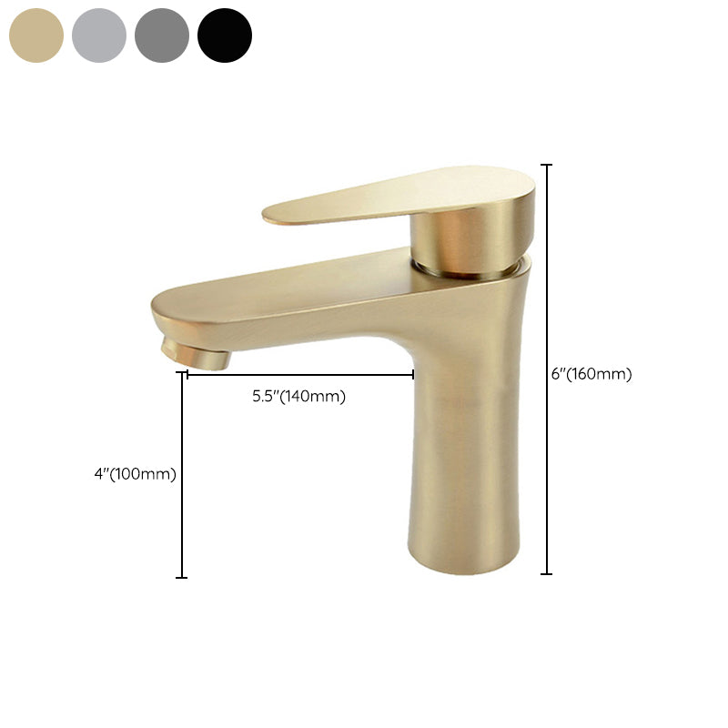 Modern Monochrome Centre Mount Low Arc Basin Tap Faucet for Bathroom