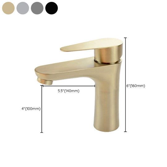 Modern Monochrome Centre Mount Low Arc Basin Tap Faucet for Bathroom