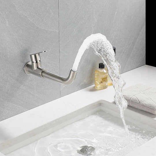 Modern Style Wall-Mounted Single Lever Mixer Tap for the Bathroom