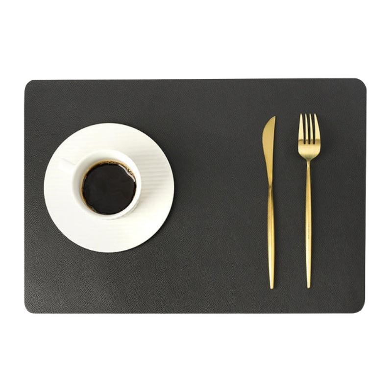 Modern Rectangular Waterproof PU Leather Place Mats
