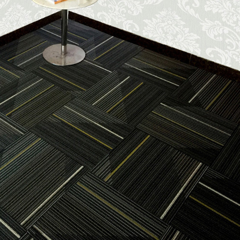 Dark Colour Level Loop Carpet Tile Non-Slip Self-Adhesive Indoor Office Carpet Tiles