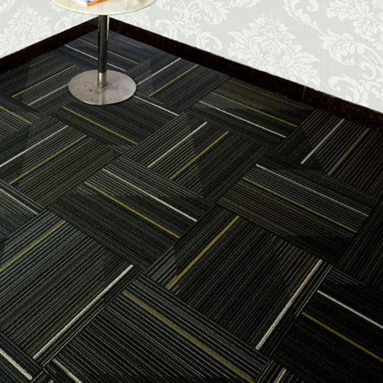 Dark Colour Level Loop Carpet Tile Non-Slip Self-Adhesive Indoor Office Carpet Tiles