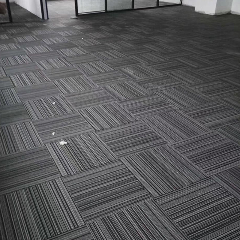 Dark Colour Level Loop Carpet Tile Non-Slip Self-Adhesive Indoor Office Carpet Tiles