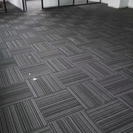 Dark Colour Level Loop Carpet Tile Non-Slip Self-Adhesive Indoor Office Carpet Tiles