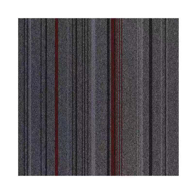 Dark Colour Level Loop Carpet Tile Non-Slip Self-Adhesive Indoor Office Carpet Tiles